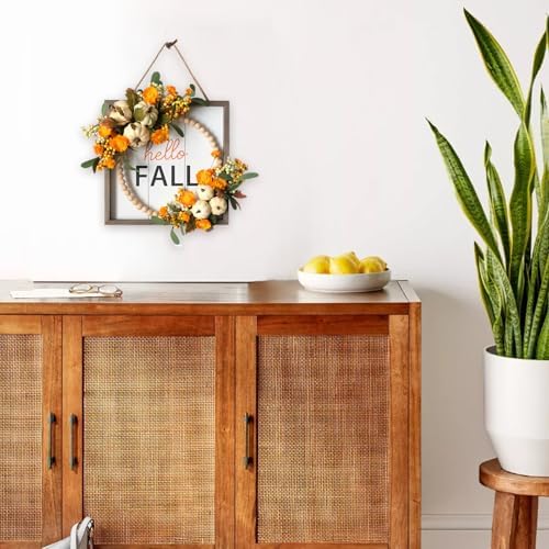 Tempus Fall Wreath for Front Door 12 Inch Decor