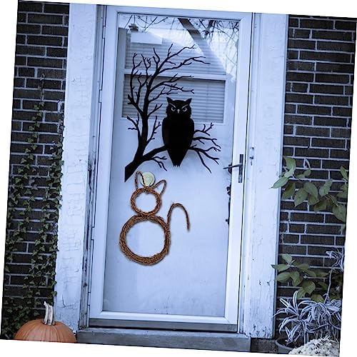 Cabilock Cat Wreath Halloween DIY Decor for Doors and Walls