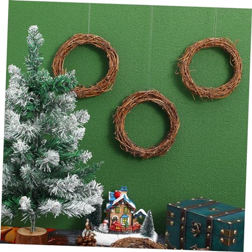 15 inch Rattan Wreath Set 10 pcs Dried Vine Door Hanger Home Decor