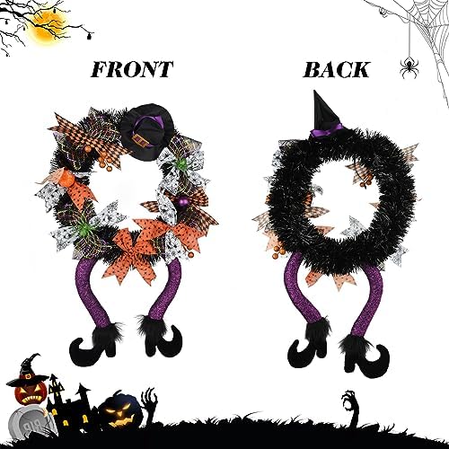 Halloween Witch Door Wreath 24 Inch Decor