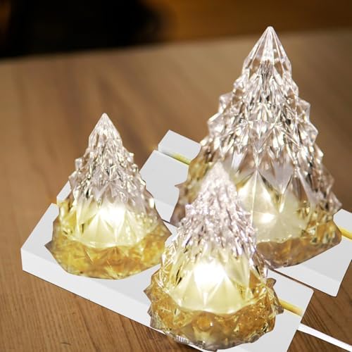 LED Light Display Pedestal 43 Inch Warm Rectangle Base Wooden Stand for Acrylic and Glass USB Switch Night Light 2 PCS