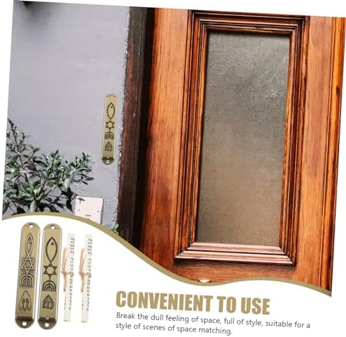 2pcs Jewish Blessing Door Post Decoration Mezuzah Cover Religious Craft