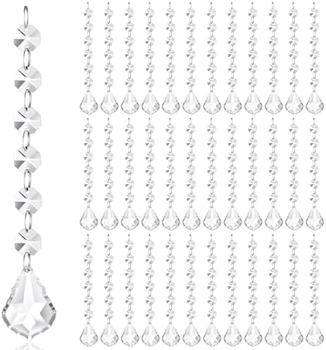 Nuenen 100 Pcs Acrylic Crystal Garland Strands for Home Decor