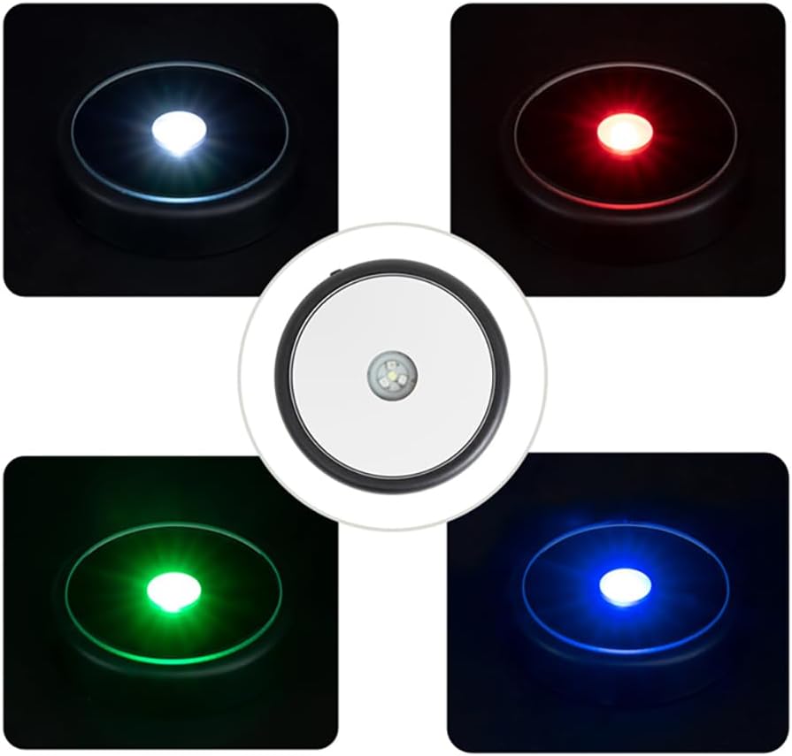 LED Multicolor Lighted Pedestal Stand for Crystal Display