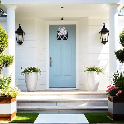 Wooden Bunny Wreath Door Dcor Multi-Seasonal Welcome Accessory