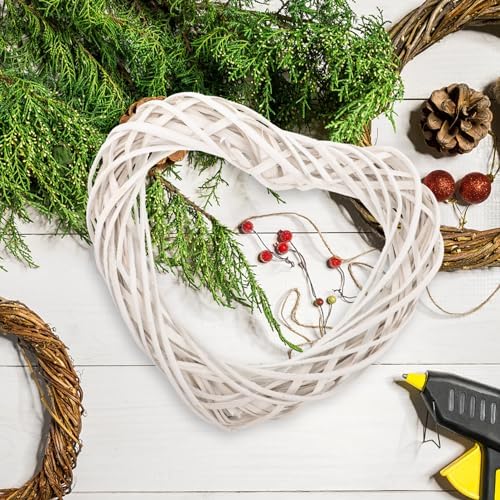 VOSAREA Rattan Heart Wreath DIY Frame