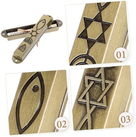 2pcs Jewish Blessing Door Post Decoration Mezuzah Cover Religious Craft