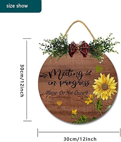 Imahoocool Wreath Hanging Sign Front Door Decor
