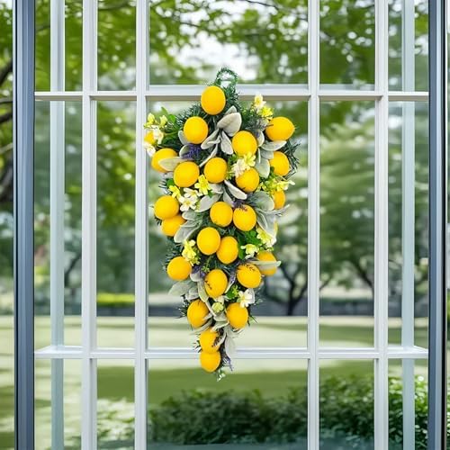 Vibrant Spring Garland Wreath for Front Door