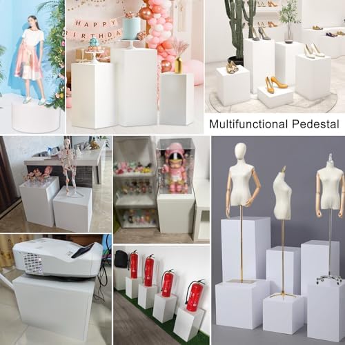 ZAQYCM Heavy Duty Wooden Display Pedestal Stand