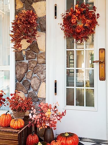 Thanksgiving Wreath - Fall Decor 18 Inch Artificial Door Decor