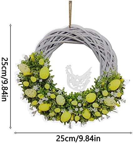 Easter Lily Cross Bowknot Door Wreath Decor