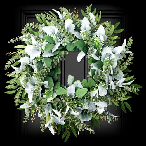 26 Inch Eucalyptus Front Door Wreath for All Seasons
