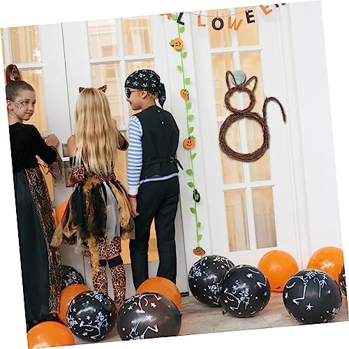 GLEAVI Small DIY Cat Wreath Hanging Garland for Halloween Home Decor