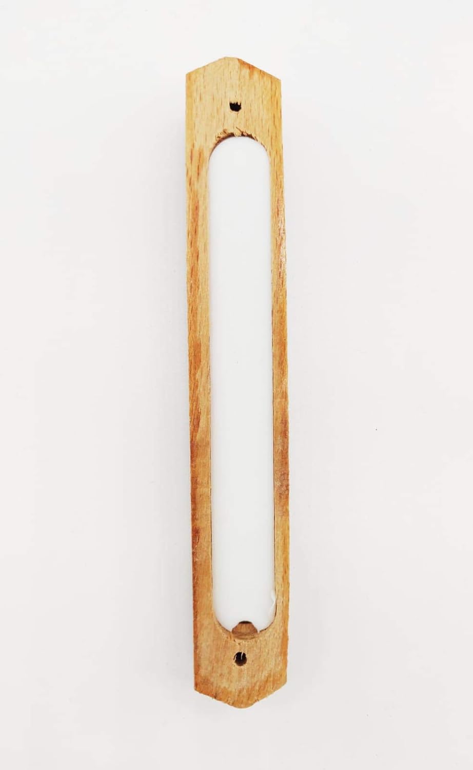 Jerusalem Pearls Olive Wood Mezuzah with Shin Shadai