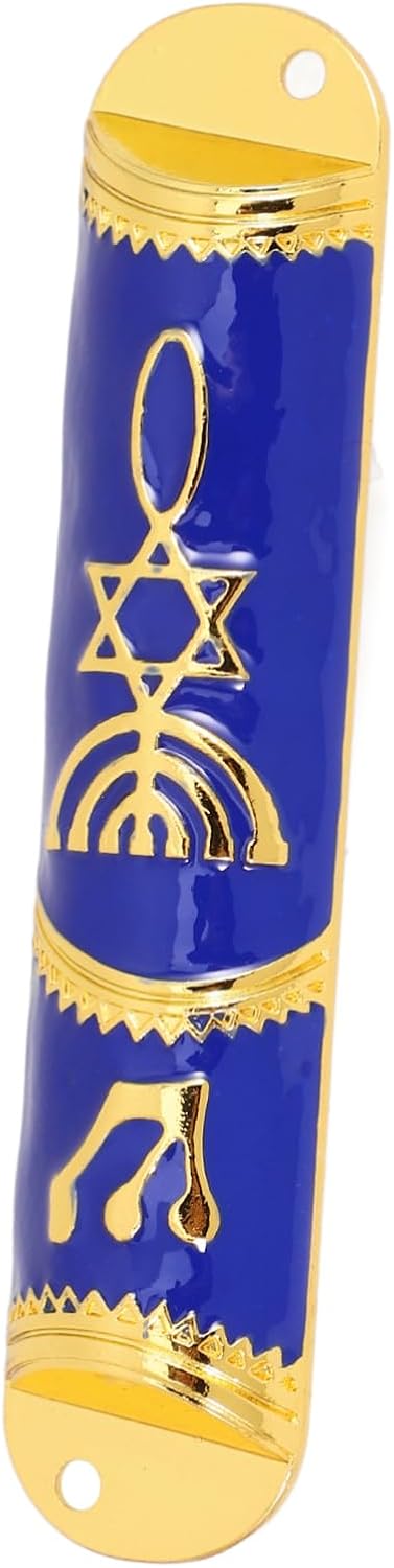 BIUDECO Metal Mezuzah Decor Home Blessing Wall Scroll Door Mount