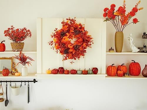 Thanksgiving Wreath - Fall Decor 18 Inch Artificial Door Decor