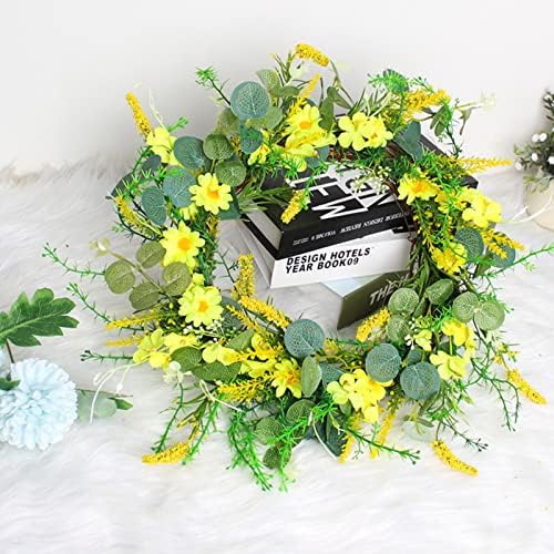 Yellow Daisy Door Hanger Spring Wreath for Front Door