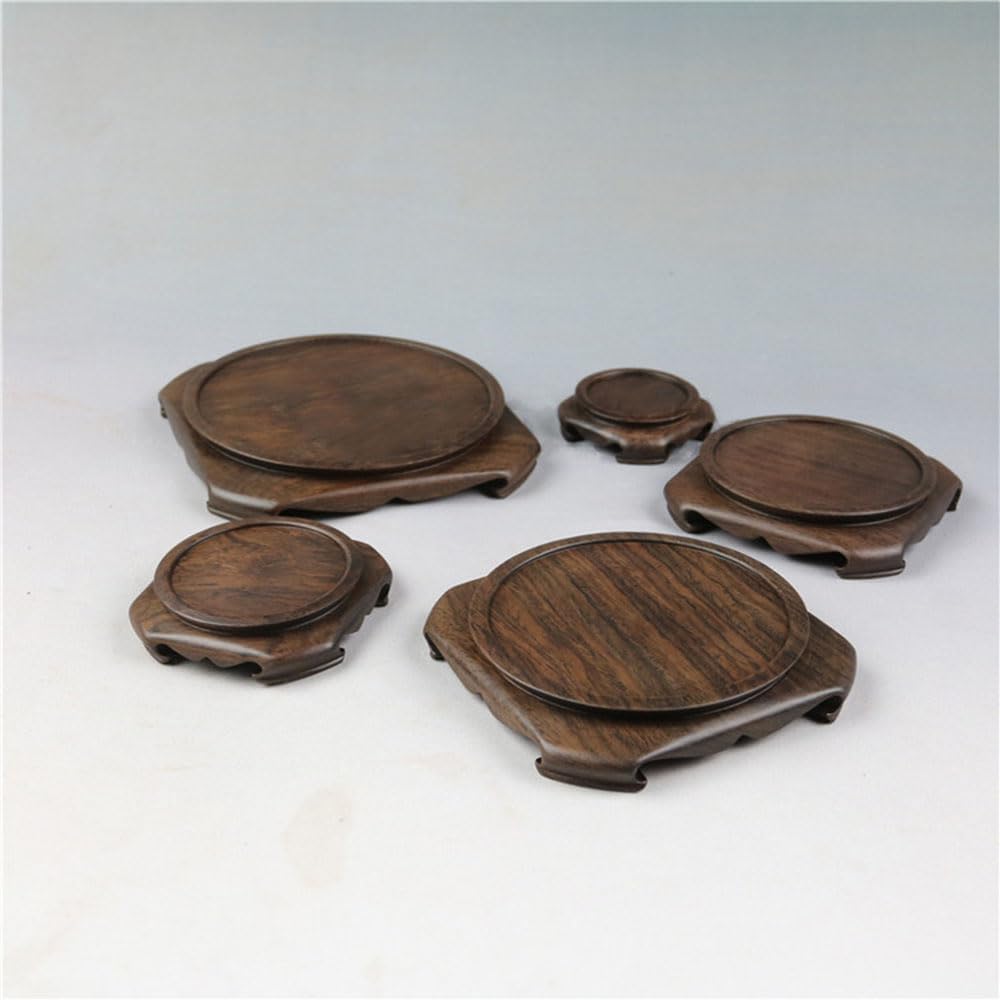 GOLDY AND WENDY Vintage Rosewood Pedestal Display Stand for Collectibles