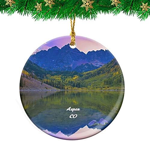 Weekino Aspen Maroon Bells Colorado Christmas Ornament Pendant