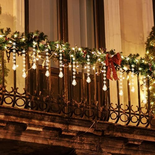 Nuenen 100 Pcs Acrylic Crystal Garland Strands for Home Decor