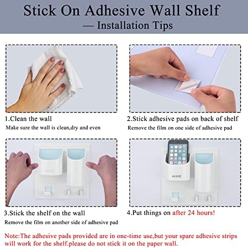 MATIMASU Floating Wall Shelf Organizer for Phone and Reading Glasses