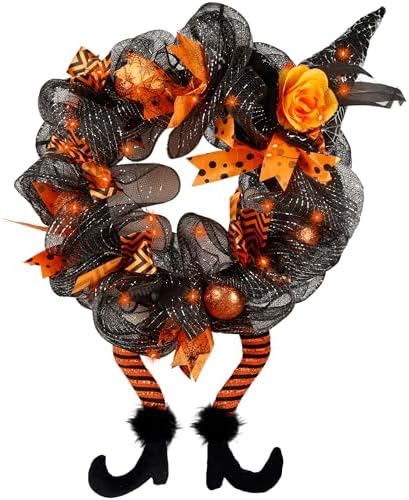 Yosager Halloween Wreath with LED Lights