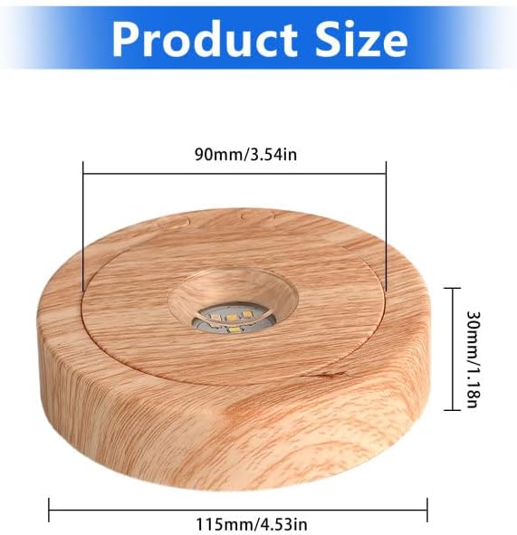 7 LED Rotating Display Stand with 8 Light Modes