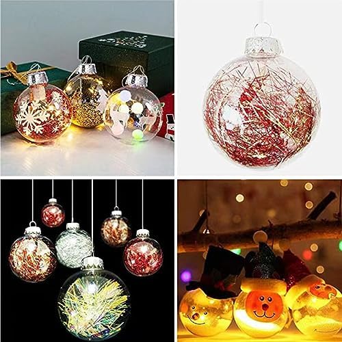 Clear Plastic Ball Decor Set of 12 for Christmas and More