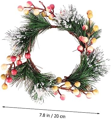 LIFKOME Simulated Berry Pink Flower Wall Decor Wreath Front Door Hanger