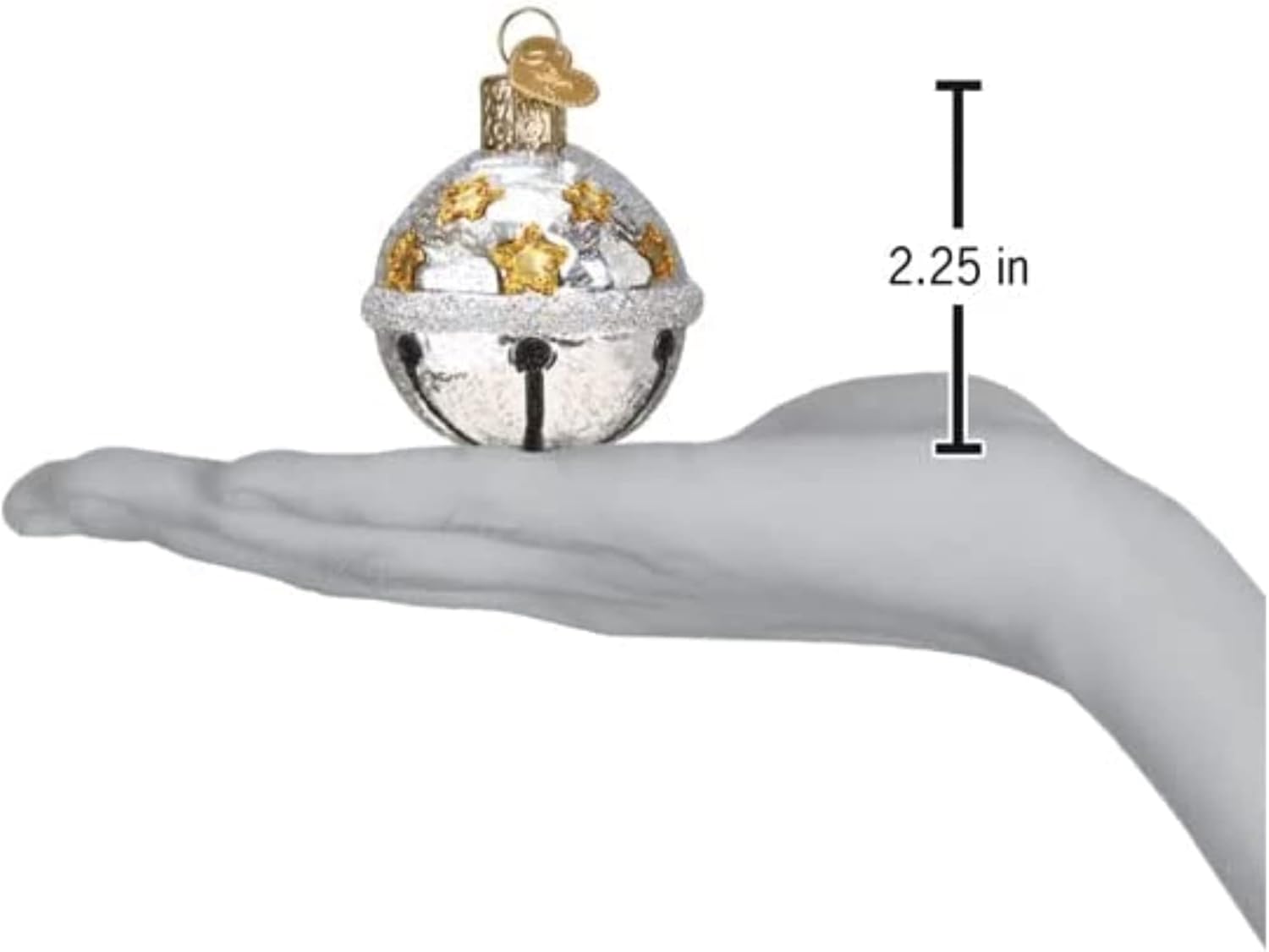 Old World Christmas Silver Jingle Bell Ornament