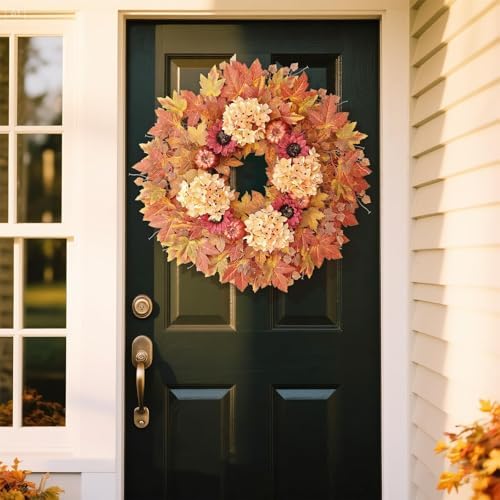 28 Inch Large Fall Wreath for Front Door Porch Window