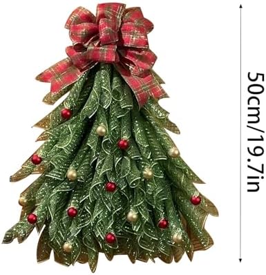 Handmade Christmas Tree Wreath for Front Door Decor
