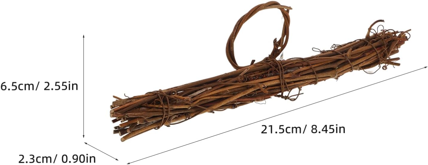 Milisten Hanger Shaped Rattan Wreath Frame for Crafting and Home Decor