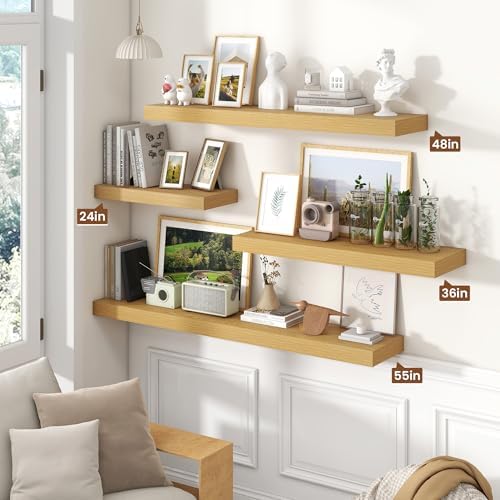 16 Inch Floating Shelves for Wall Oak