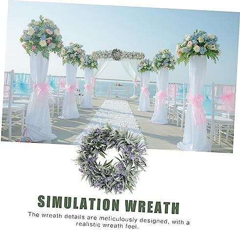 Artificial Lavender Wreath Door Hanger Decor