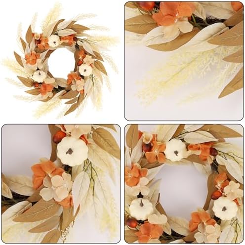 Winemana Fall Wreath for Front Door Thanksgiving Decor