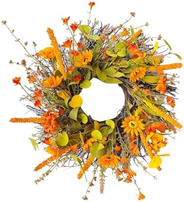Generic Fall Harvest Wreath Door Hanger for Seasonal Home Decor 1