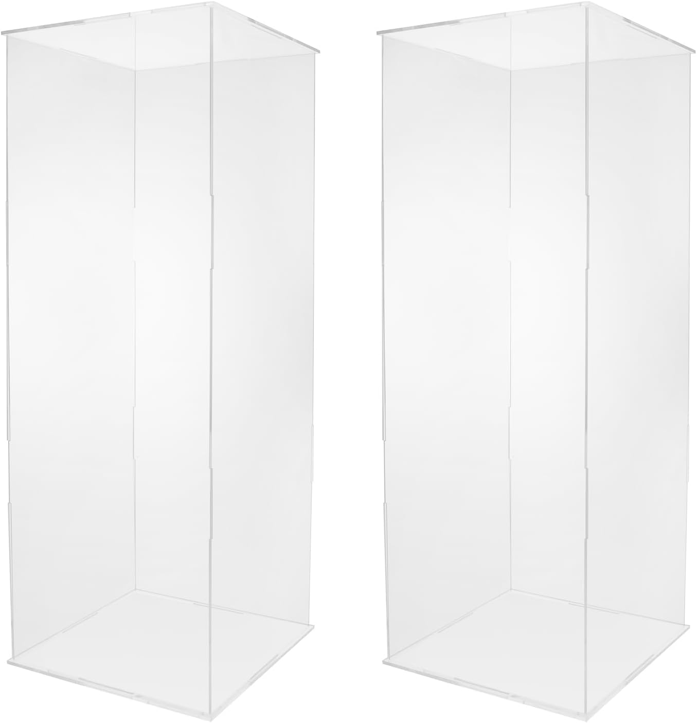 2 Pcs Modern Acrylic Display Stand 315 White Cube Pedestal