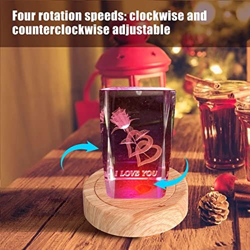 7 LED Rotating Display Stand with 8 Light Modes