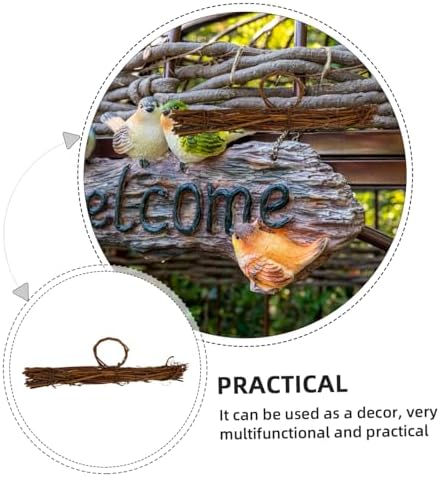 Yardwe Rattan Wreath Hoop Frame for DIY Crafts and Home Decor