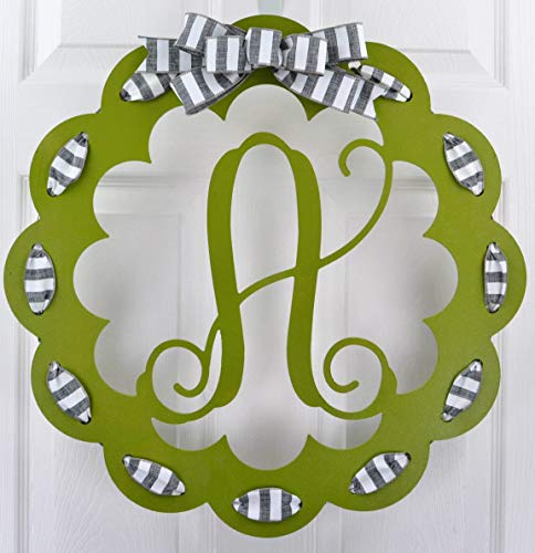 Spring Everyday Monogram Door Wreath - Lots of Colors Available