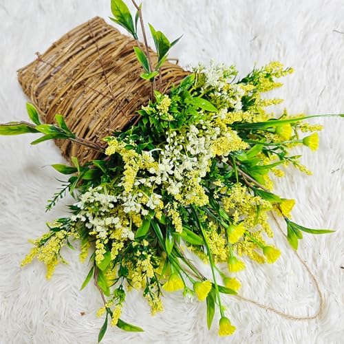 Lavender Artificial Flowers Wreath Blue Purple Door Hanging Basket