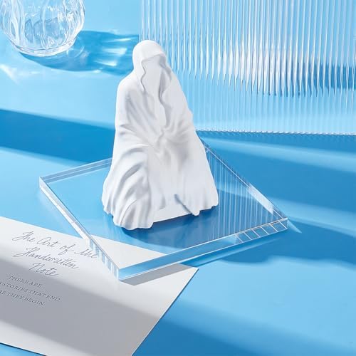 AHANDMAKER Clear Acrylic Display Stand 5x5 Inch Cube