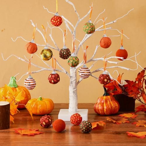 XunYee 24 Pcs Autumn Fall Decor Hanging Ornaments