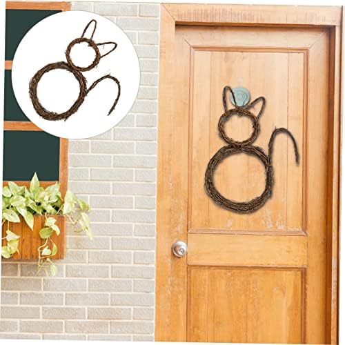 FAVOMOTO Small Cat Wreath Halloween Party Door Decoration