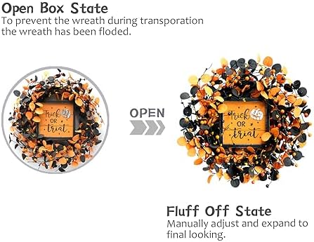 Cir Oases Halloween Wreath Front Door Decor
