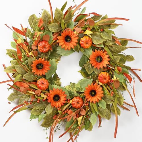 Waipfaru 22in Fall Wreath for Front Door