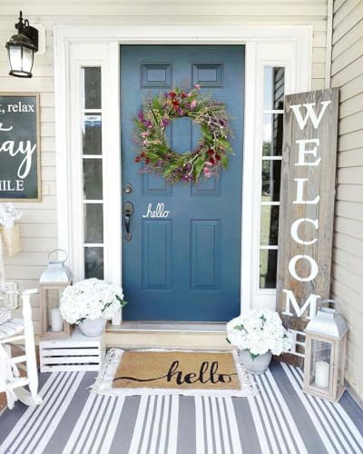Briful 18 Inch Artificial Lavender Wreath