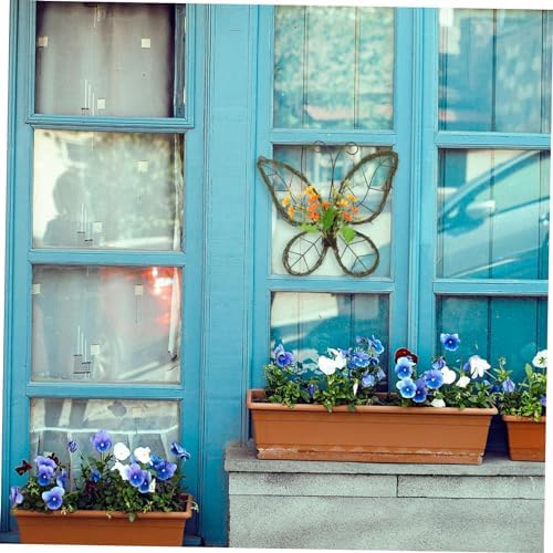 Butterfly Shaped Floral Wreath Spring Door Hanging Decoration